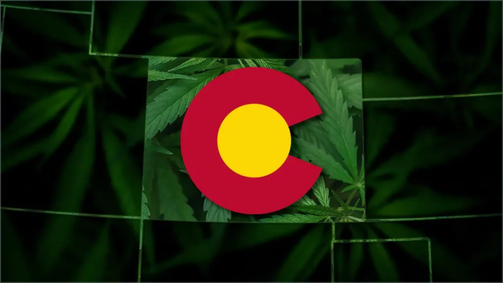 Map of Colorado with C logo